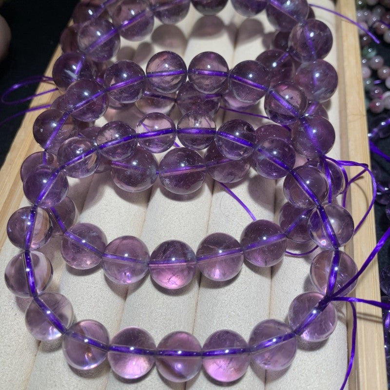 Nine purple from the fire natural Brazilian purple tower crystal amethyst purple silver mountain crystal bracelet bracelet jewelry wholesale