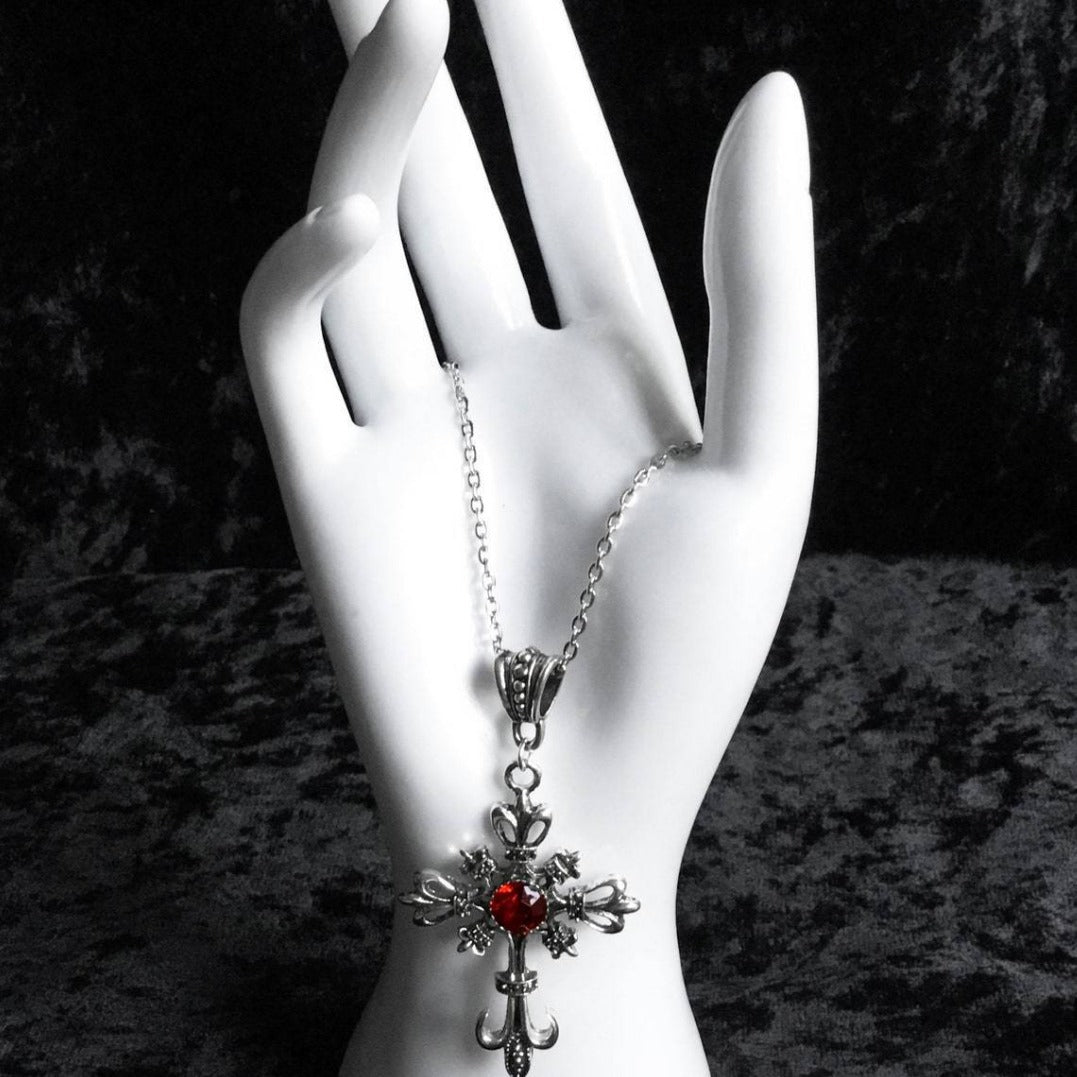 Ruby Cross Necklace