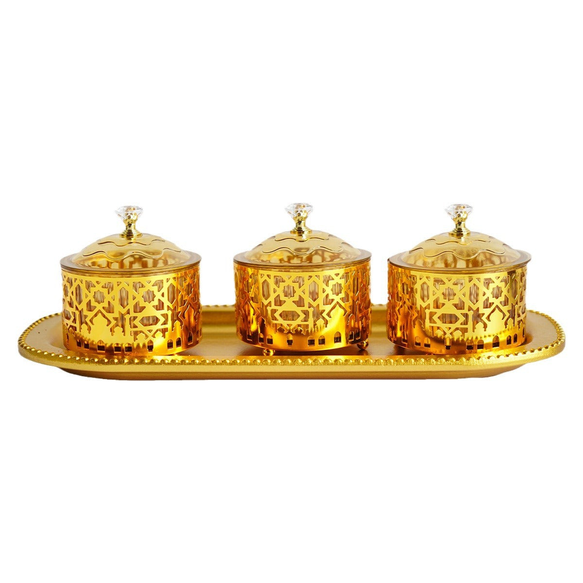 Golden luxurious Eid al-Fitr tray