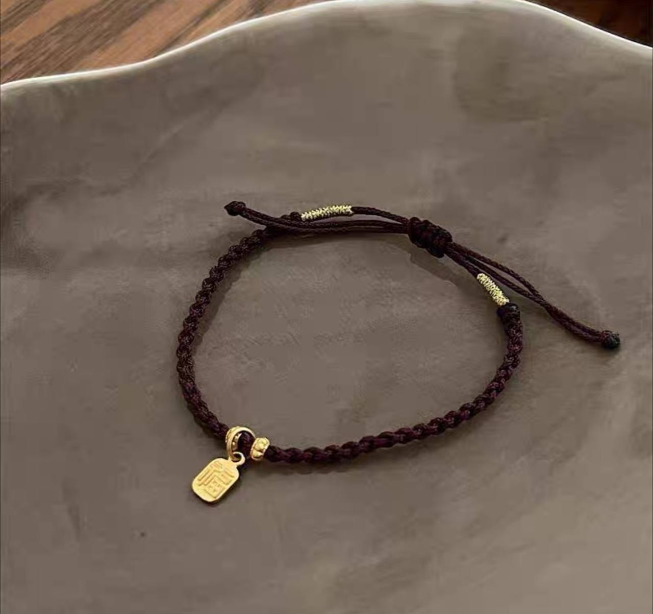 Enamel good luck bracelet